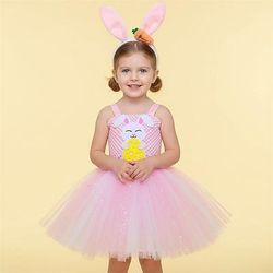 Tutu Vestaglia Vestiti Divertente Bambini Ragazze Giornata universale dell'infanzia Pasqua Carnevale Feste Vestirsi