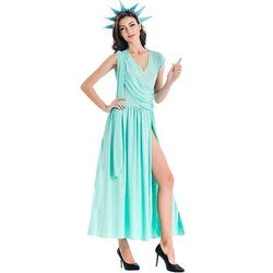 250° anniversario USA Vestito Costume di fantasia Statua della Libertà Innovativo Patriotico Adulti Per donna Giorno dell'Indipendenza / 4 Luglio 4 Luglio Feste Parata Costumi di Halloween facili