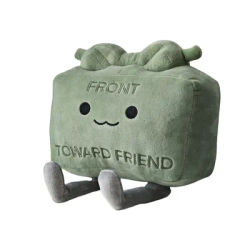 New 20CM Clay the Claymore Plush Doll Kawaii Green Square Doll Pillow Accessories Gift Collection Model For Kid Birthday Gifts