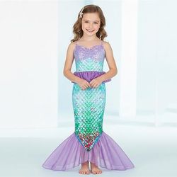 Sirena Principessa Sirena Vestito Costume per festa a tema Cosplay for Ragazze Bambini Carnevale Mascherata Settimana del libro Feste Ferie
