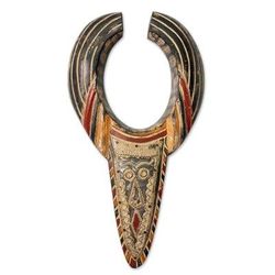 Ghanaian wood mask, 'Ashanti Bull'