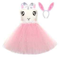 Tutu Vestaglia Fantasia animale Coniglio coniglietto di Pasqua Vestiti Divertente Bambini Ragazze Halloween Pasqua Carnevale Feste Vestirsi