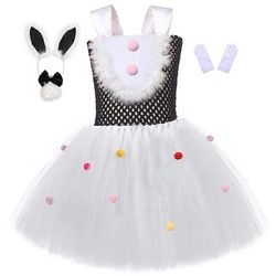Tutu Vestaglia Fantasia animale Coniglio coniglietto di Pasqua Vestiti Divertente Bambini Ragazze Halloween Pasqua Carnevale Feste Costumi di Halloween facili Vestirsi