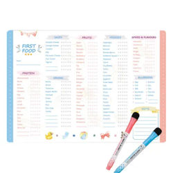First Foods Chart Magnetic Baby First Foods Checklist Multifunctional Baby First Food Tracker Repeatable Magnetic Meal Planner