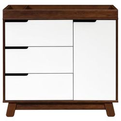Babyletto Hudson 3-Drawer Changer Dresser, KD w/Removable Changing Tray in Espresso/White