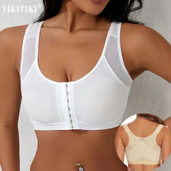 Soutien-gorge de sport de tous les jours pour femmes, soutien-gorge de Compression post-opératoire, fermeture frontale, sans armatures, sans doublure, couverture complète