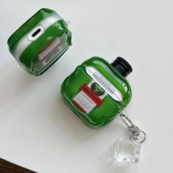 Étui de protection souple vert pour Airpods Pro 1/2/3/4 Pro 2, étui antichoc pour écouteurs avec porte-clés et boîte de chargement