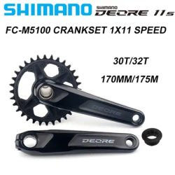 SHIMANO DEORE M5100 Crankset M5100 1x11Speed 11S 11V 32T 175MM Chainwheel for MTB Compatiable with M7000 Original Bike Parts