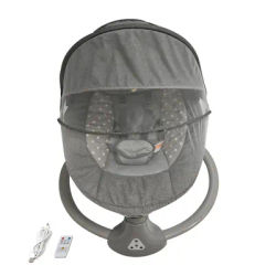 Electric Portable Baby Swing Electric Baby Rocking Chair 5 Speed 3 Timing 12 Light Music with for Home Indoor Outdoor