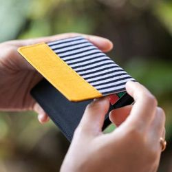 Lurik Organization,'Cotton Card Wallet with Striped Javanese Lurik Pattern'