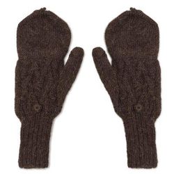 Diamond Elegance in Espresso,'Diamond Pattern 100% Alpaca Mittens in Espresso from Peru'