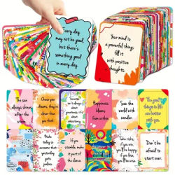 21-72pcs Per Pack Featuring Empowering Quotes for Women, Motivational Postcards, Daily Affirmation Cards for Mental Well-Being