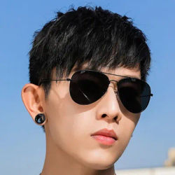Polarized Minimalist Metal Pilot Sun Glasses Women Men Classic Double Girder Sunglasses Outdoor Driving Female Male Eyeglasses