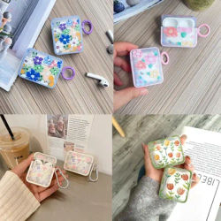 Pour AirPods Pro 2ème étui Ins mode fleur couverture en Silicone pour Apple AirPods 1 2 3 filles mignon écouteur boîte de chargement avec porte-clés