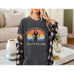 T-shirt imprimé Morticia Addams pour femmes, tendance mode printemps/été, haut en pur coton, T-shirt neutre à manches courtes