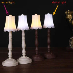 1/6 Scale LED Desk Lamp White Mini Furniture Dollhouse Accessory for Hot Toys BJD Figure Kids Pretend Play