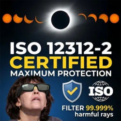 Lunettes d'observation d'éclipse solaire sûres, monture en plastique, protection professionnelle pour l'observation directe du soleil, lunettes pour éclipse totale