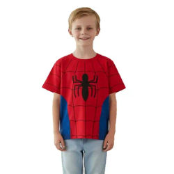 Avengers Spiderman Cosplay Man Short Sleeve Cartoon Tee Shirt MARVEL T Shirt Boys Girls Men Women Kids Top Family Parent child