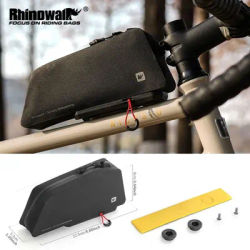 Rhinowalk Bike Top Tube Bag Quick Relea1L Waterproof with UFO Disc System Front Tube Phone Bag for Cycling MTB Road Gravel Bike