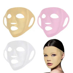1 3d Silicone Mask Cover, Reusable, Moisturizing Mask, Prevents Moisture Evaporation, Suitable For All Skin Types,