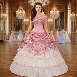 Rococò Vittoriano Abito da Ballo Costume da festa Mascherata Abito da Ballo Sposa Costume Per donna Mascherata Carnevale Feste Matrimonio Adulti Vestito