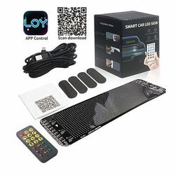 enormi occhi di diavolo luminosi a LED per auto, display LED digitale scorrevole flessibile, controllo tramite app Bluetooth, animazione di testo personalizzata, insegna LED per negozio, auto,