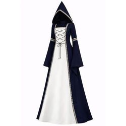 Medievale Rinascimento Vestito Costume di fantasia Strega Vichingo Costume Per donna Celtico Fantasia Halloween Carnevale Performance LARP Fiera Rinascimentale Adulti Vestito