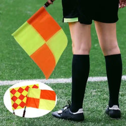 Professional Referee Flag with Sponges Handle Multi-color Issuing Flags Waterproof Linesman Flags Volleyballs Football Supplies