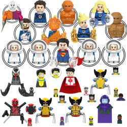 Blind Box Mini Building Blocks TV6205 Figures Big Goblin Spiderman Iron Man Venom Captain Hawk Deadpool Armor Christmas Gift Toy
