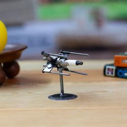 'Eco-Friendly Inspirational Recycled Metal Spaceship Figurine'
