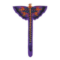 Purple Dragon,'Hand Painted Nylon Purple Balinese Dragon Kite'