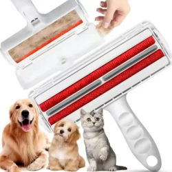Pet Hair Remover Lint Roller One Scratch Floating Hair Removal Two-Way Rolling Reusable Washable for Furniture Couch Carpet