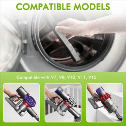 B83B-For Dyson V7 V8 V10 V11 V15 Vacuum Crevice Brush Kit Cleaner Flat Brush Head With V -Shaped U -Shaped Brush C