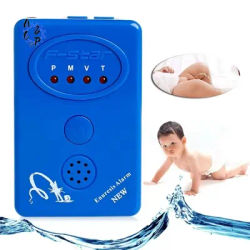 A68P-New Mlmery Adult Baby Bedwetting Enuresis Urine Bed Wetting Alarm +Sensor With Clamp Blue Baby Care
