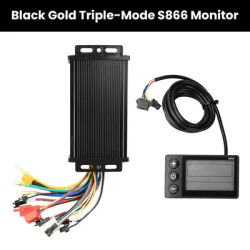 Sine Wave Brushless Motor Controller 36V 48V 64V 30A Motor Controller 750-1500W 3-Mode Driver S866 Electric Bike LCD Meter Panel