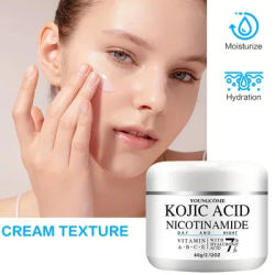 Day & Night Facial Cream with Kojic Acid, Niacinamide, Vitamins A/B/C/E and Hyaluronic Acid - Daily Hydrating & Nourishing Skinc