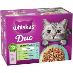 48x85g Mixed Medley in Jelly 1+ Whiskas Duo Wet Cat Food