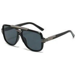 Lunettes de mode rétro en alliage de zinc à monture complète avec lentilles PC, lunettes pour un usage décontracté, lunettes décoratives,