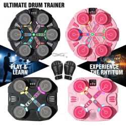Kids Electronic Music Boxing Target with Rhythm Modes Bluetooth LED Lights Reaction Training Stress Relief Gift Toy