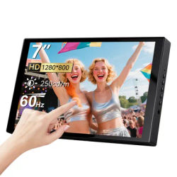 7 Inch IPS HD Touchscreen 1280x800 LCD Display with Built-in Speaker, for Phone, Computer and Game Console