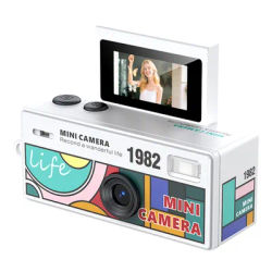 Retro Small Video Recorder Camcorder Support Memory Card Mini Keychain Camera for Beginners Teens and Adults Travel Vlog