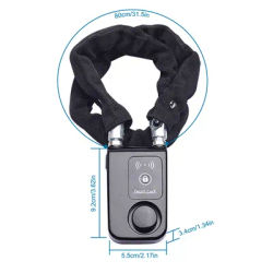 Smart Bluetooth Chain Lock Keyless Bike/Motorcycle Gate/Door Lock With Anti Theft Alarm 110Db APP Phone Control