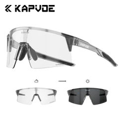 Kapvoe Photochromic Sports Sunglasses Men Cycling Glasses Women MTB Glasses Driving Running Sunglasses UV400 Lightweight Goggles