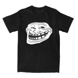 Rage Comic Trollfac T Shirt Funny Anime Hip Hop Men T-Shirt Short-Sleeved Awesome Tops Summer Pure Cotton Round Neck Clothes