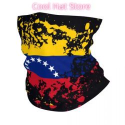 Personnalisé drapeau du Venezuela encre éclaboussures Bandana cache-cou coupe-vent visage écharpe couverture république bolivarienne de bandeau Tube cagoule