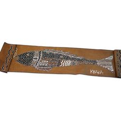 Big Fish,'Unique Fish-Themed Cotton Table Runner from Ghana'