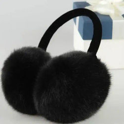 Cache-oreilles noirs en peluche hiver coupe-vent chaud cache-oreilles en peluche unisexe hommes femmes Protection d'oreille universelle antigel cache-oreilles en peluche