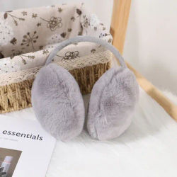 Cache-oreilles en cachemire doux pliable pour enfants et adultes, cache-oreilles en forme de hamburger, cache-oreilles moelleux, cache-oreilles confortables, design mignon