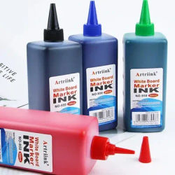 Solution de remplissage d'encre pour marqueur effaçable pour tableau blanc 500 ml, à base d'eau, écologique, noir, rouge, vert, bleu