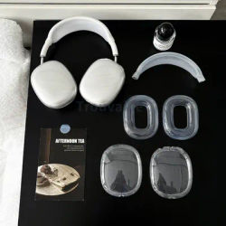 Étui de protection Transparent 5 en 1 pour Airpods Max, housse transparente en Silicone pour écouteurs, coque souple minimaliste pour filles et femmes